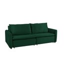 Ver imagem 4 de Sofá Cama Retrátil e Reclinável 4 Lugares 225cm em Veludo com Molas Greta Yescasa Verde