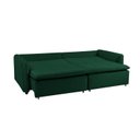 Ver imagem 2 de Sofá Cama Retrátil e Reclinável 4 Lugares 225cm em Veludo com Molas Greta Yescasa Verde
