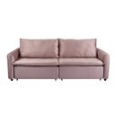 Ver imagem 7 de Sofá Cama Retrátil e Reclinável 4 Lugares 225cm em Veludo com Molas Greta Yescasa