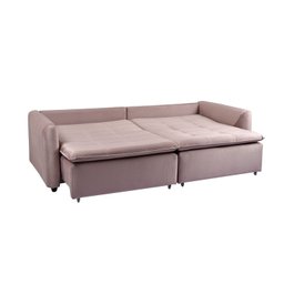 Sofá Cama Retrátil e Reclinável 4 Lugares 225cm em Veludo com Molas Greta Yescasa - 2