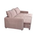 Ver imagem 5 de Sofá Cama Retrátil e Reclinável 4 Lugares 225cm em Veludo com Molas Greta Yescasa