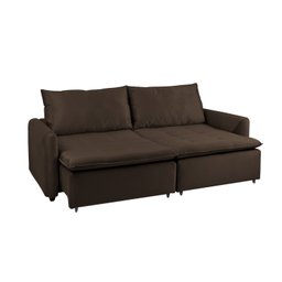 Sofá Cama Retrátil e Reclinável 4 Lugares 225cm em Suede com Molas Greta Yescasa - 6