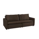 Ver imagem 4 de Sofá Cama Retrátil e Reclinável 4 Lugares 225cm em Suede com Molas Greta Yescasa Marrom