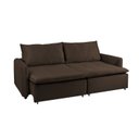 Ver imagem 6 de Sofá Cama Retrátil e Reclinável 4 Lugares 225cm em Suede com Molas Greta Yescasa Marrom