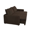 Ver imagem 5 de Sofá Cama Retrátil e Reclinável 4 Lugares 225cm em Suede com Molas Greta Yescasa