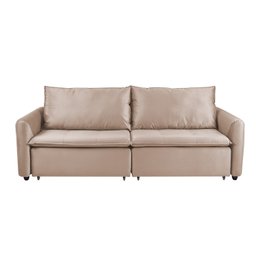 Sofá Cama Retrátil e Reclinável 4 Lugares 225cm em Suede com Molas Greta Yescasa - 7
