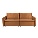 Ver imagem 7 de Sofá Cama Retrátil e Reclinável 4 Lugares 225cm em Veludo com Molas Greta Yescasa Laranja Terracota