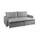 Ver imagem 6 de Sofá Cama Retrátil e Reclinável 4 Lugares 225cm em Veludo com Molas Greta Yescasa