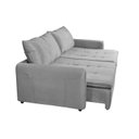 Ver imagem 5 de Sofá Cama Retrátil e Reclinável 4 Lugares 225cm em Veludo com Molas Greta Yescasa