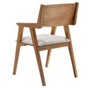 Ver imagem 2 de Cadeira Gaya com Braço Assento Linho Cor Rustico com Estrutura Cinamomo Natural - 71036