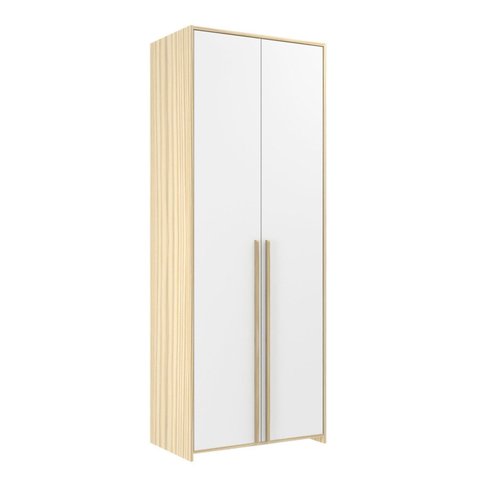 Guarda-Roupa de Bebê 2 Portas Modulados Bege/Branco/Nature