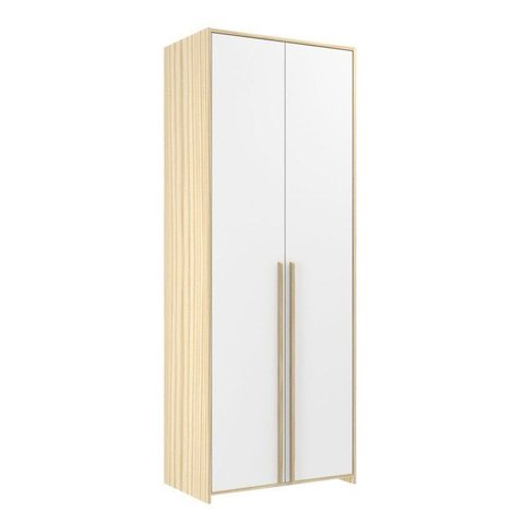 Guarda-Roupa de Bebê 2 Portas Modulados Bege/Branco/Nature