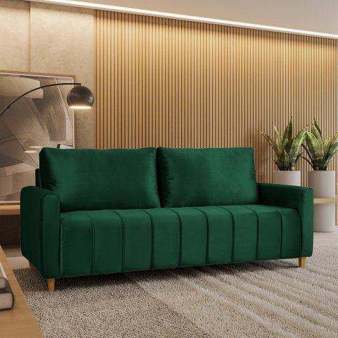 Sofá em Veludo 3 Lugares Amelie Yescasa