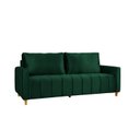 Ver imagem 2 de Sofá em Veludo 3 Lugares Amelie Yescasa Verde