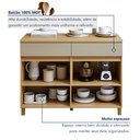 Ver imagem 6 de Balcão 2 Portas 2 Gavetas 120cm 100% MDF Realeza Premium Bege/Carvalho/Greige