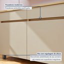 Ver mais imagens de Balcão 2 Portas 2 Gavetas 120cm 100% MDF Realeza Premium Bege/Carvalho/Greige