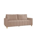 Ver imagem 2 de Sofá Amelie 3 Lugares em Suede Yescasa Bege Castor