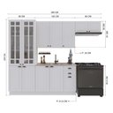 Ver imagem 3 de Cozinha Modulada 4 Peças em MDF Bari Branco