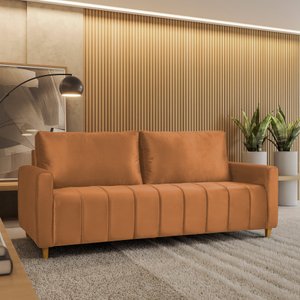 Sofá em Veludo 3 Lugares Amelie Yescasa