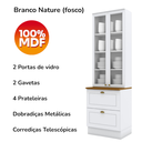 Ver imagem 5 de Cristaleira 2 Portas 2 Gav 72cm C357 Americana Branco Nature Henn