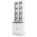 Ver imagem 1 de Cristaleira 2 Portas 2 Gav 72cm C357 Americana Branco Nature Henn