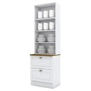 Ver imagem 4 de Cristaleira 2 Portas 2 Gav 72cm C357 Americana Branco Nature Henn