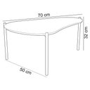 Ver imagem 5 de Mesa de Centro para Sala de Estar Orgânica Industrial 70cm Hagar D03 Freijó - Lyam Decor