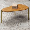 Ver imagem 2 de Mesa de Centro para Sala de Estar Orgânica Industrial 70cm Hagar D03 Freijó - Lyam Decor