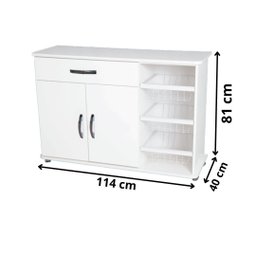 Buffet Balcão Fruteira 2 Portas 1 Gaveta com Rodízio - Bella Vercelli 210 - 2