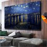 Quadro Van Gogh Noite Estrelada Sobre o Rodano:90x60 cm/BRANCA - 3