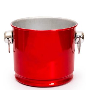 Balde de Gelo e Cerveja Térmico em Alumínio 12L Grande - Vermelho Bright