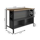 Ver imagem 7 de Ilha de Cozinha Gourmet Industrial 3 Nichos Preto/ Mel/ Grafite - Placa&ponto