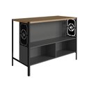 Ver imagem 3 de Ilha de Cozinha Gourmet Industrial 3 Nichos Preto/ Mel/ Grafite - Placa&ponto
