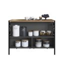 Ver imagem 6 de Ilha de Cozinha Gourmet Industrial 3 Nichos Preto/ Mel/ Grafite - Placa&ponto