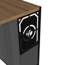Ver mais imagens de Ilha de Cozinha Gourmet Industrial 3 Nichos Preto/ Mel/ Grafite - Placa&ponto