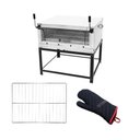 Ver imagem 1 de Forno Gás Industrial Pedra Refratária Roma Inox 90 Firi90 + 1 Grade Extra + Luva Térmica - Venâ