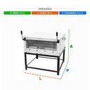 Ver imagem 2 de Forno Gás Industrial Pedra Refratária Roma Inox 90 Firi90 + 1 Grade Extra + Luva Térmica - Venâ
