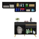 Ver imagem 4 de Conjunto Lavanderia Multiuso Armário e Balcão Multimóveis Mp5019 Preto