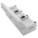Ver imagem 5 de Poltrona de Cinema Reclinável 3 Lugares Baú Usb Mallie Fh9 Pu Branco - Mpozenato