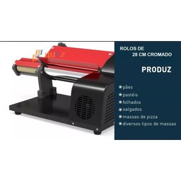 Cilindro Massa Elétrico 127 28cm Preto com Cortador Macarrão - 4