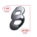 Ver imagem 3 de Numero Residencial Algarismo Elegance Grande N8 Cromado