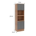 Ver imagem 4 de Torre Quente 2 Fornos Milla Nog/cinza 70cm Carraro