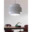 Ver imagem 6 de Lustre Sala de Jantar com Desvio Vivare Md-4397 Cúpula em Tecido 40cm Rustico Cinza 110v 220v