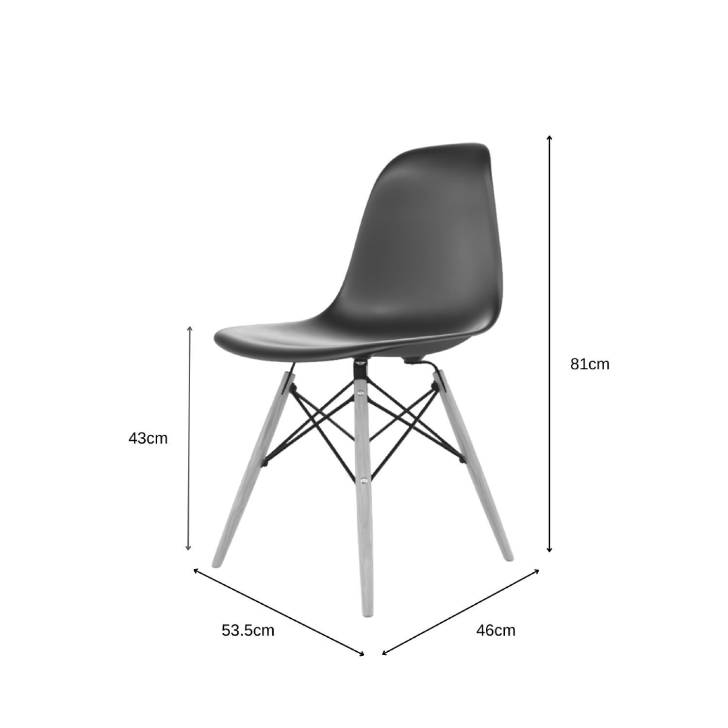 Cadeira para Sala de jantar Eames Pp Dsw - 3