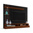 Ver imagem 2 de Painel para TV Eros 55" 160cm MDF-MDP com Nichos e LED Preto e Canela Carmolar Móveis