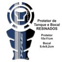 Ver imagem 3 de Kit Protetor de Tanque Adesivo Moto Honda Xre 190cc 300cc 2025/26 Azul e Cinza