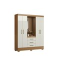 Ver imagem 2 de Guarda Roupa Paris 163cm com Espelho - Atacama/off White Aramóveis