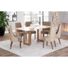 Mesa Jantar Yara 200 6 Cadeiras Ivy Cacau - Henn - 2