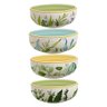 Conjunto 4 Bowl Tigela Cerâmica 623ml Siena Folhas - 1