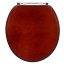 Ver imagem 1 de Assento Sanitário Universal Oval 1.6gpf/6lpf Mogno Marrom Convencional Mdf Sicmol